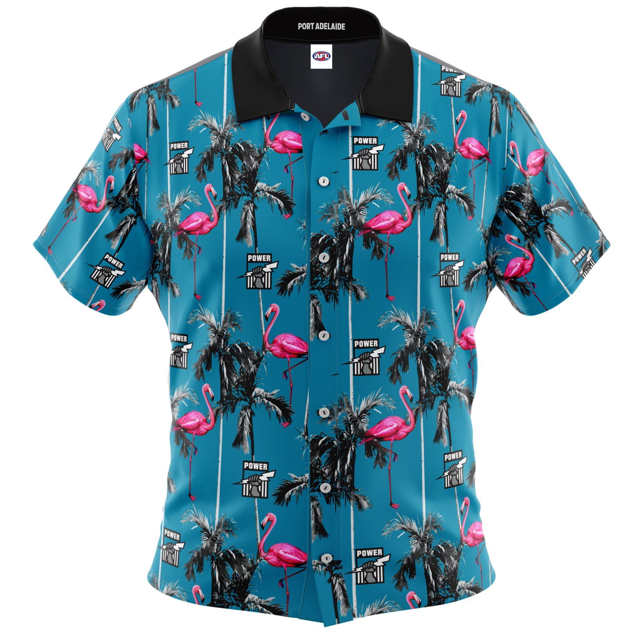 AFL Port Adelaide Flamingo Hawaiian Shirt