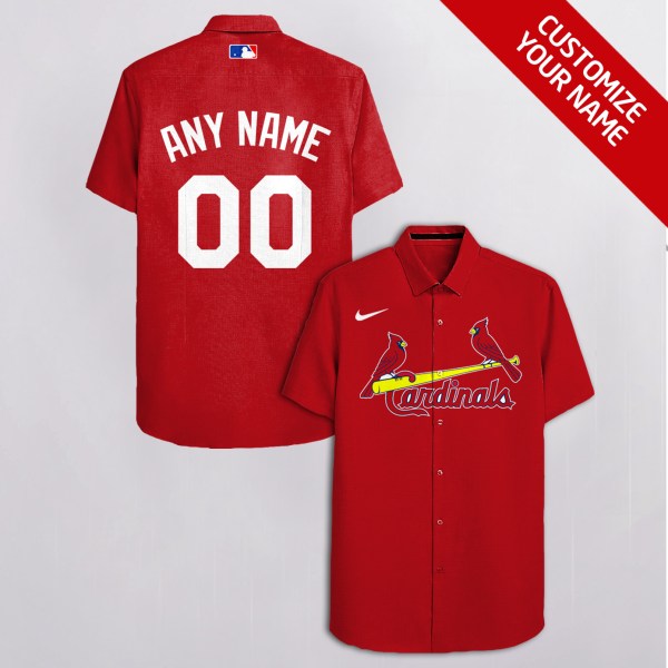 St Louis Cardinals MLB Custom Name Hawaiian Shirt