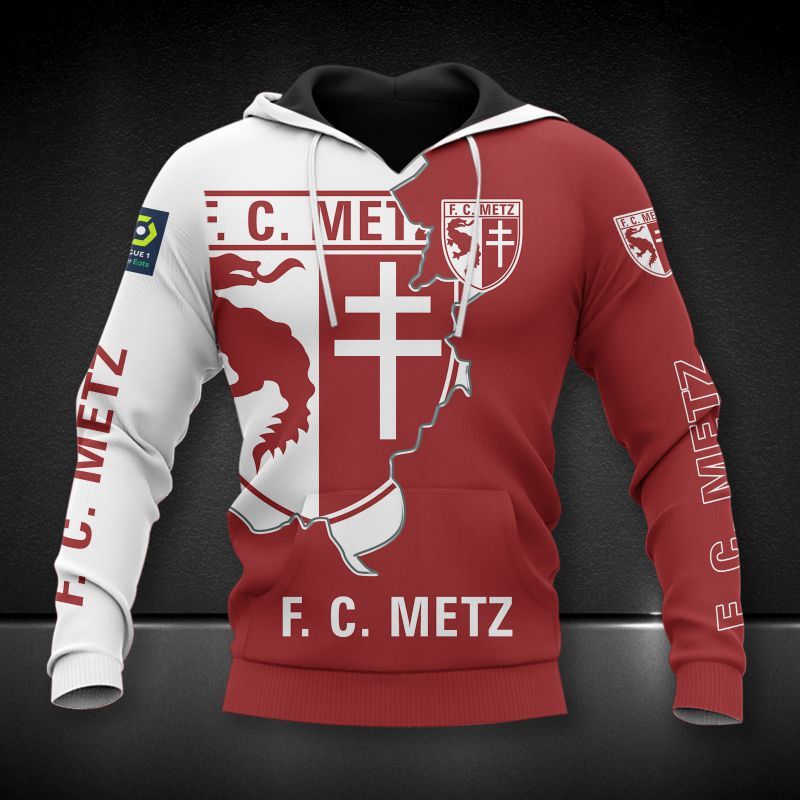 FC Metz 3d all over printed hoodie