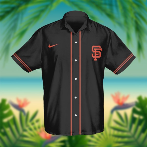 San Francisco Giants MLB Black Personalized Hawaiian Shirt