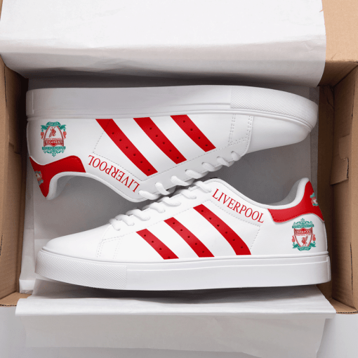 Liverpool Red And White 3D Over Printed Stan Smith Shoes