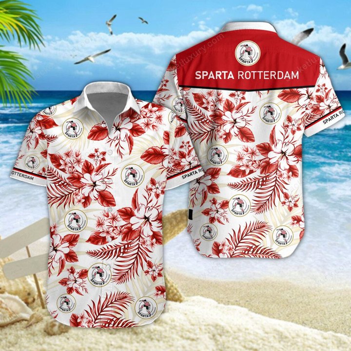 SC Heerenveen Hibiscus Hawaiian Shirt