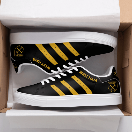 West Ham United Black And Yellow Stan Smith Low Top Shoes
