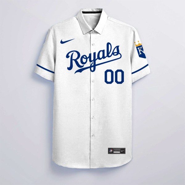 Kansas City Royals MLB Personalized White Hawaiian Shirt