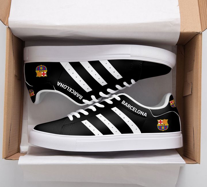 Barcelona Black And White Stan Smith Low Top Shoes