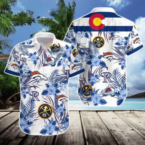 Denver Broncos Denver Nuggets Colorado Avalanche Colorado Rockies Hawaiian Shirt