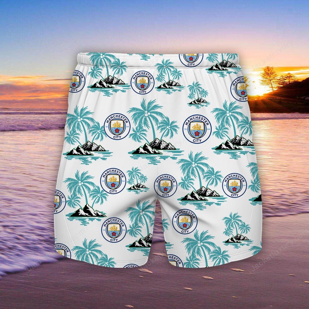Manchester City FC 2022 tropical summer hawaiian shirt