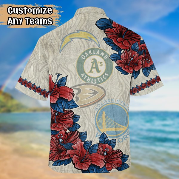 California Sports Teams Flower Hawaiian Shirt