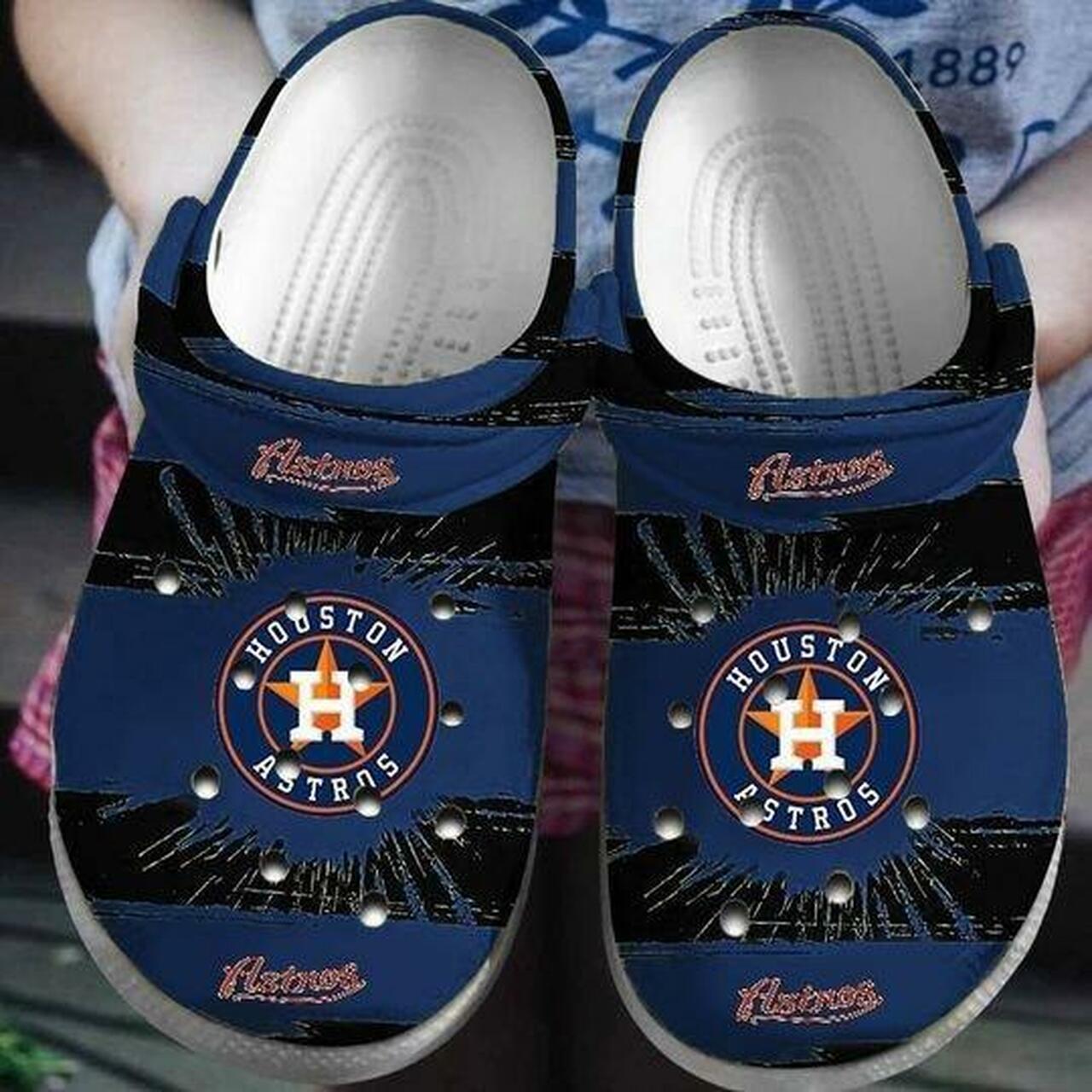 Houston Astros Crocs Crocband Clog Shoes