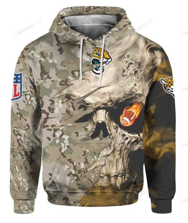 NFL Jacksonville Jaguars Camouflage 3D Hoodie
