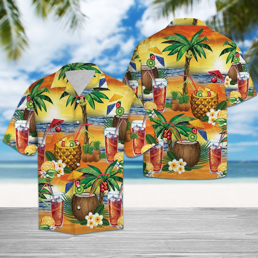 Paradise Sangria Palm Tree Hawaiian Shirt