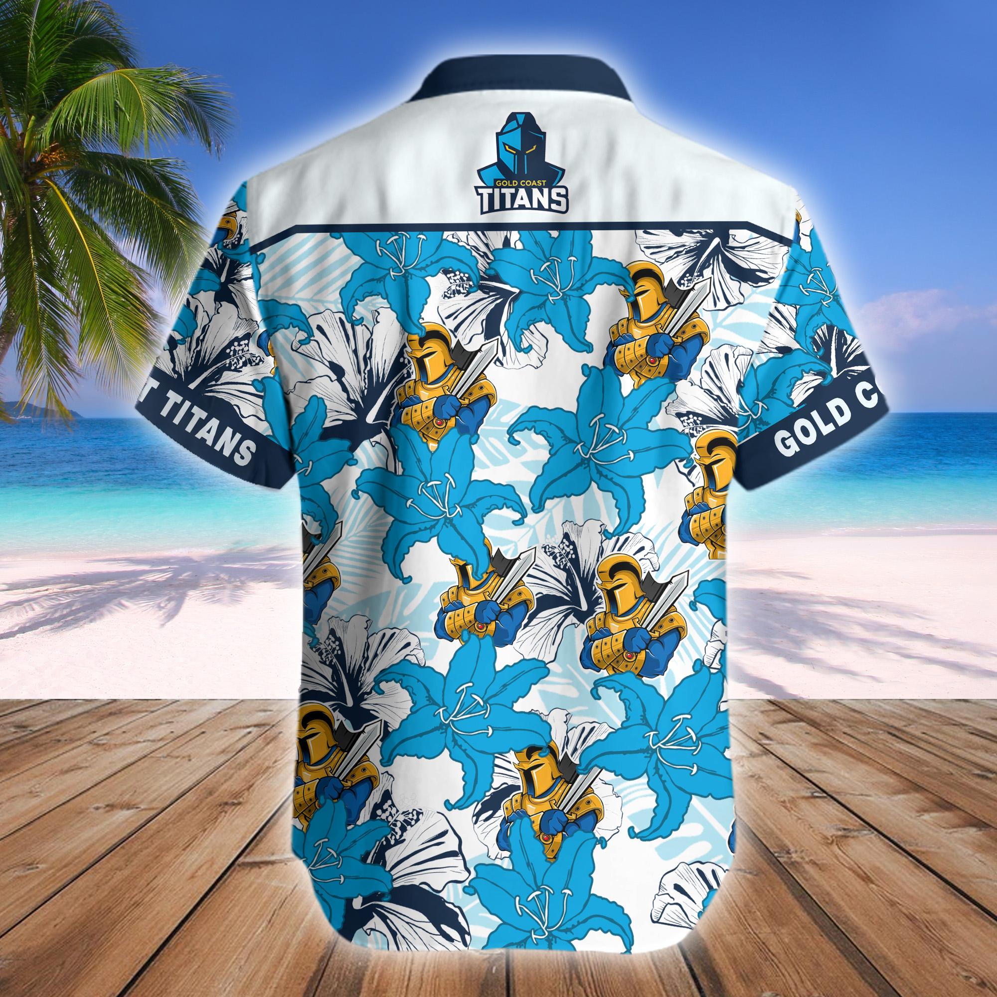 Gold Coast Titans Mascot NRL Hawaiian Shirt