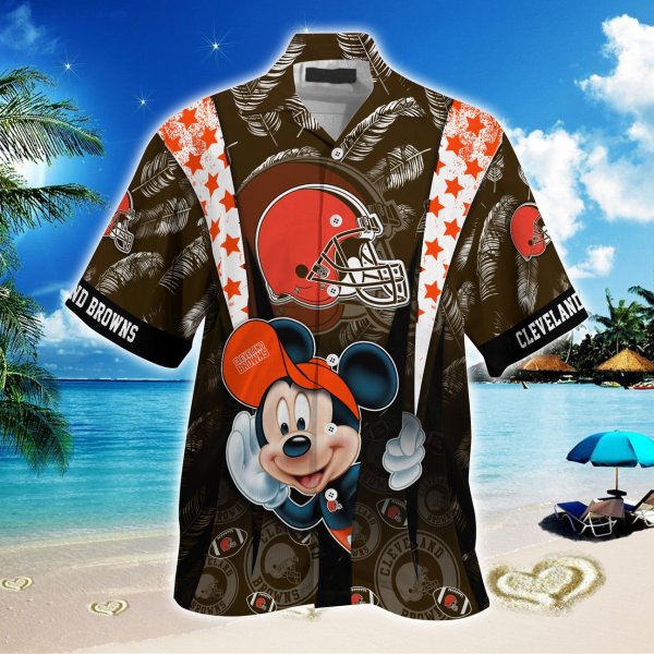 Cleveland Browns NFL Mickey Mouse Hawaiian Shirt