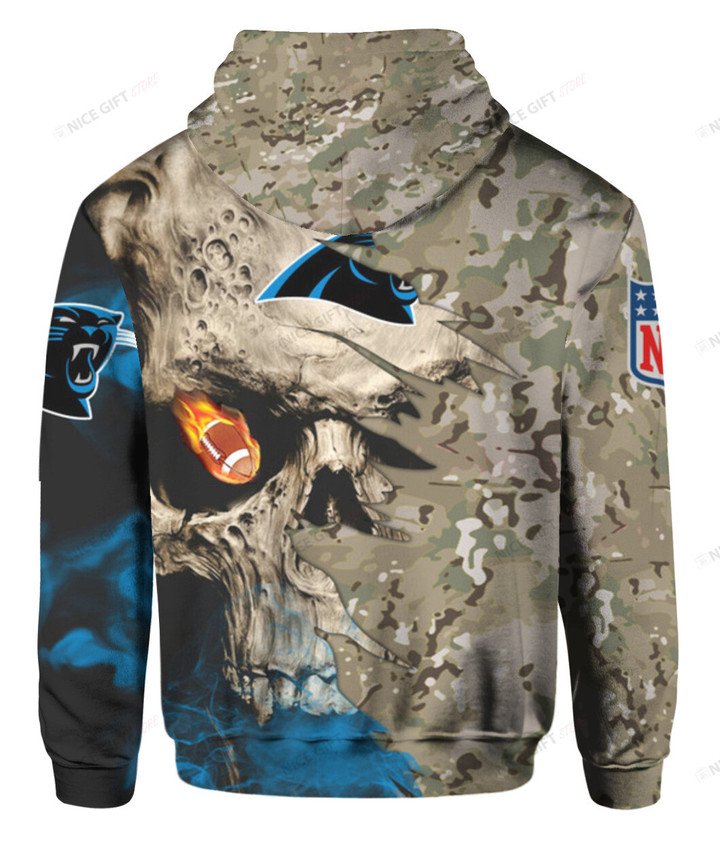 NFL Carolina Panthers Camouflage 3D Hoodie