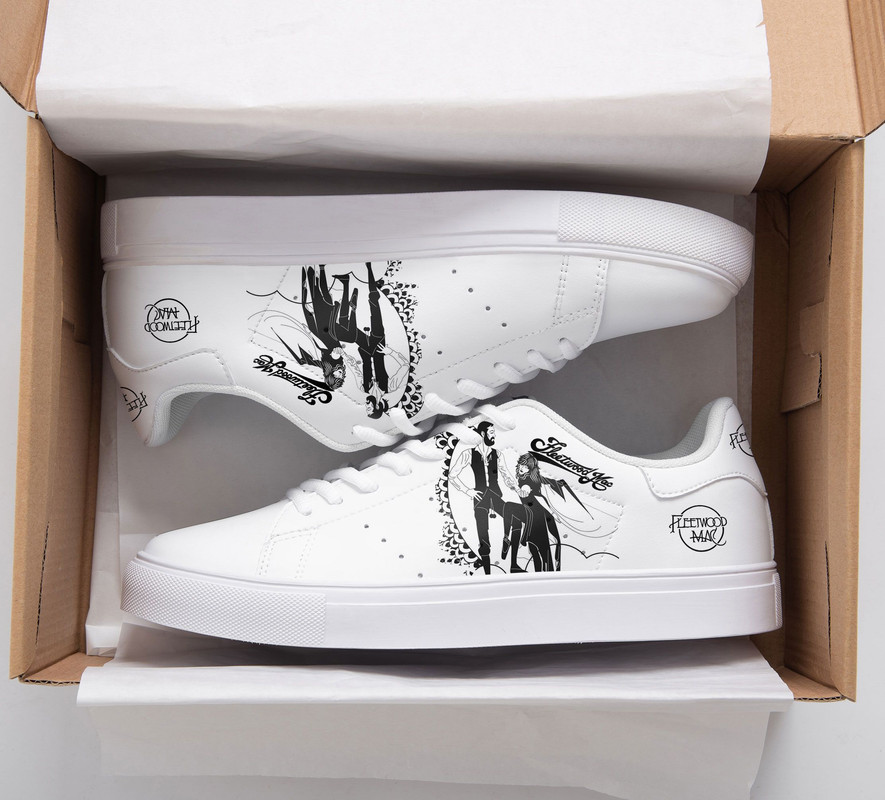 Fleetwood Mac White 3d Over Printed Stan Smith Shoes
