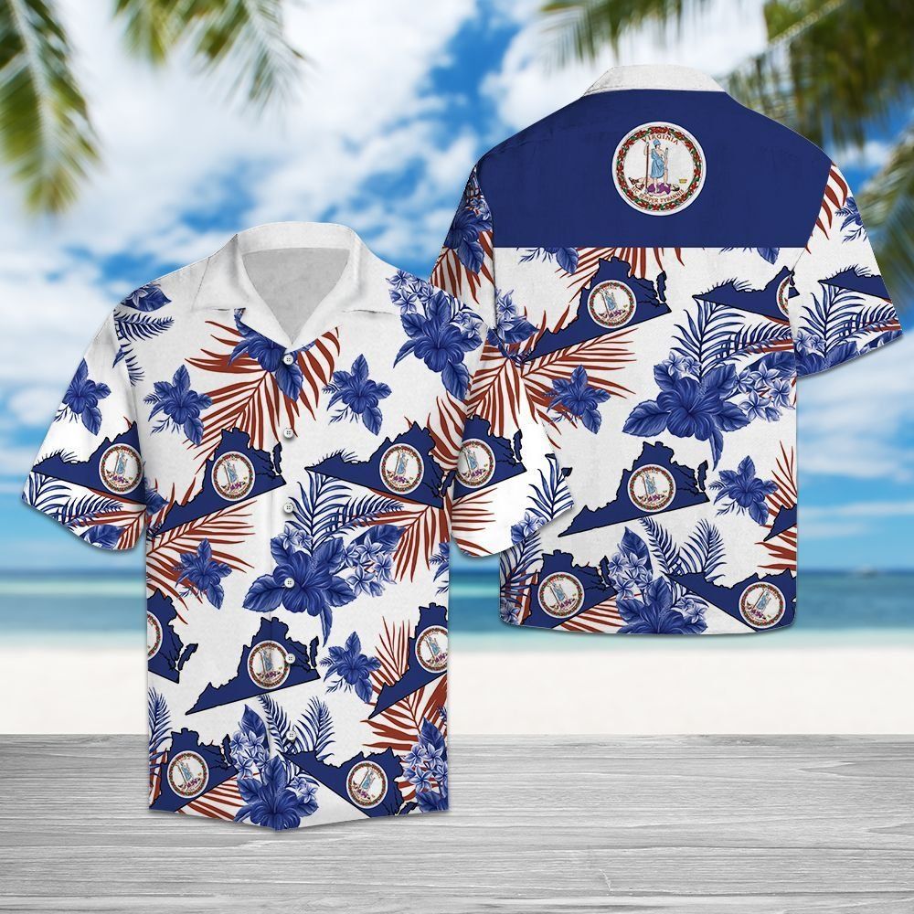 Virginia Proud Hibicus Hawaiian Shirt
