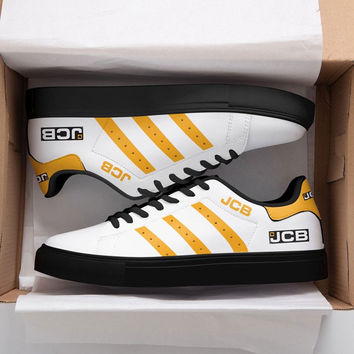 JCB Yellow And White Stan Smith Low Top Shoes