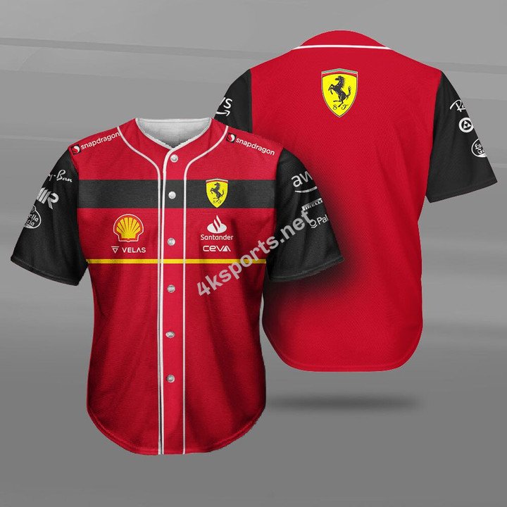 Ferrari Racing F1 Team Baseball Jersey