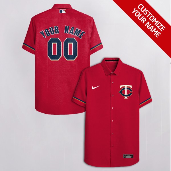Minnesota Twins MLB Personalized Red Hawaiian Shirt