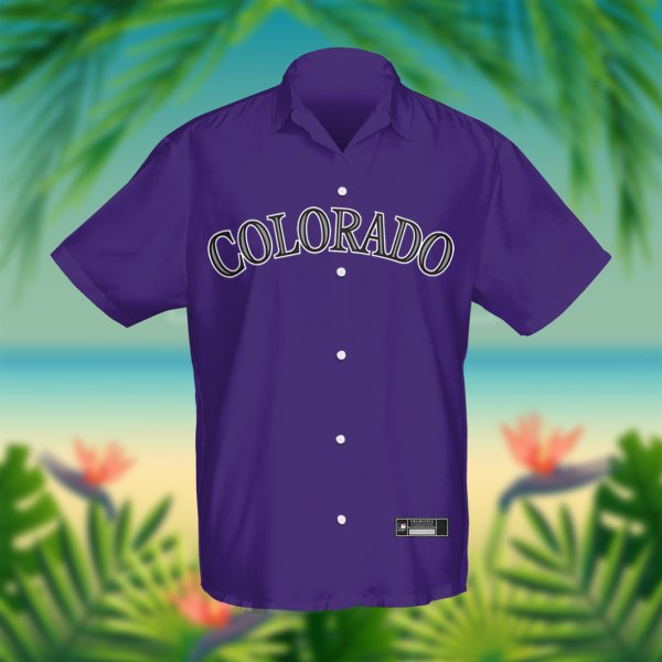 Colorado Rockies MLB Purple Personalized Hawaiian Shirt