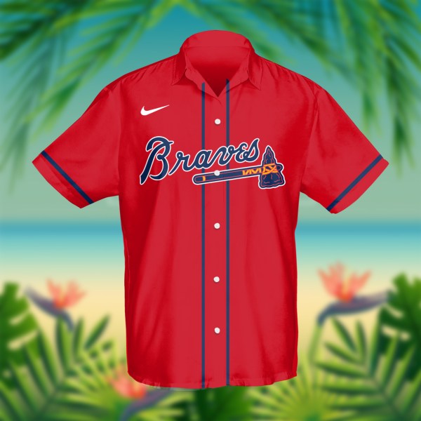 Atlanta Braves MLB Red Personalized Hawaiian Shirt
