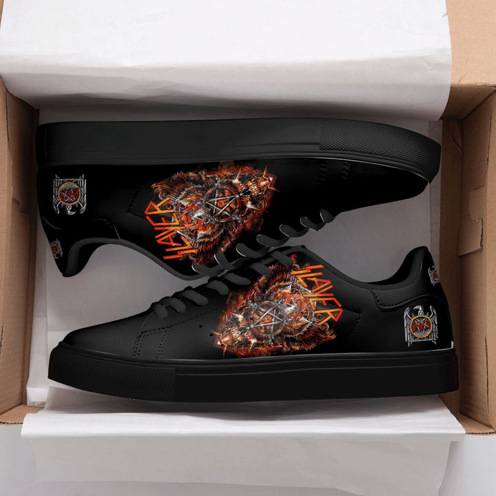Slayer Black Stan Smith Low Top Shoes