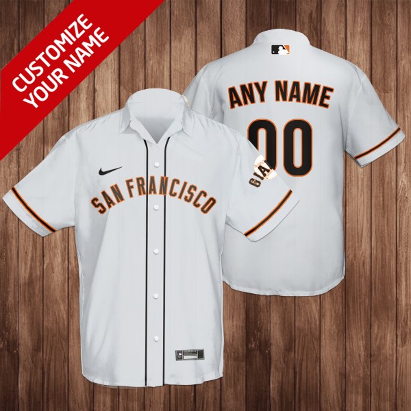 San Francisco Giants MLB White Personalized Hawaiian Shirt