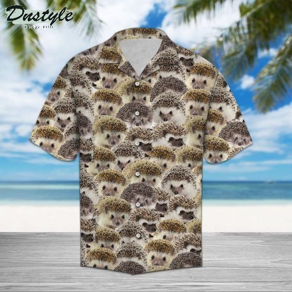 Hedgehog Hawaiian Shirt Summer Button Up