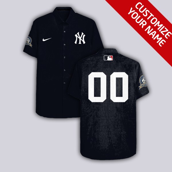 New York Yankees NFL Black Personalized Hawaiian Shirt
