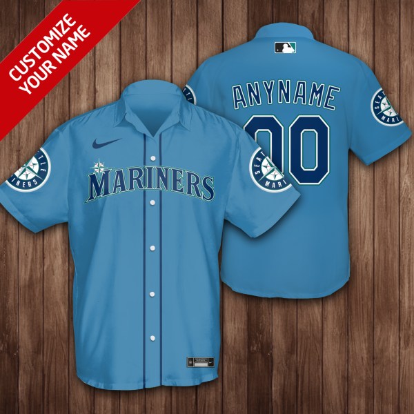Seattle Mariners MLB Blue Personalized Hawaiian Shirt