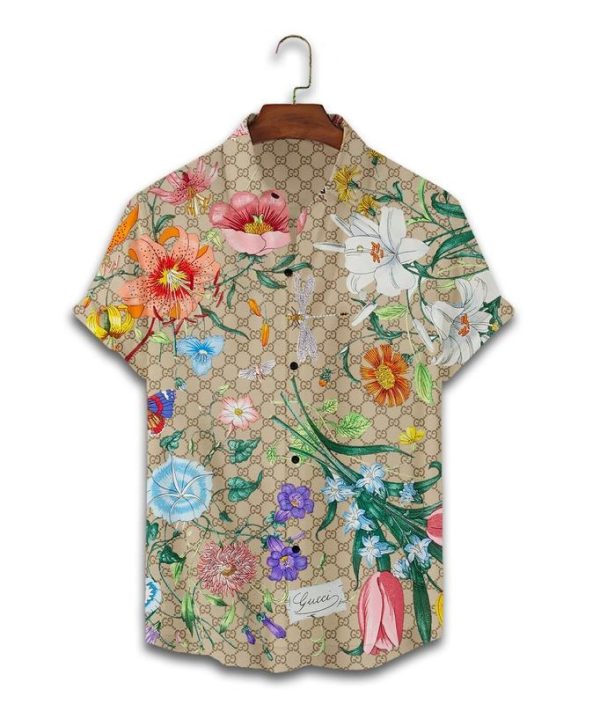 Gucci flower hawaiian shirt and short