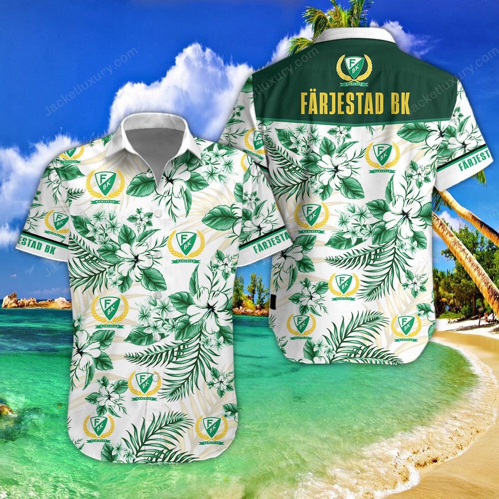 Farjestad BK 2022 tropical summer hawaiian shirt