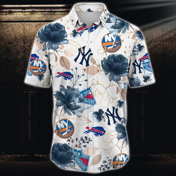 New York Sports Teams Flower 2022 Hawaiian Shirt