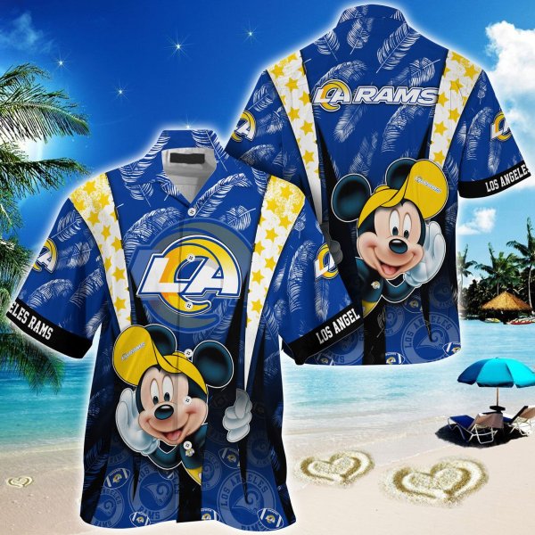 Los Angeles Rams NFL Mickey Mouse Hawaiian Shirt
