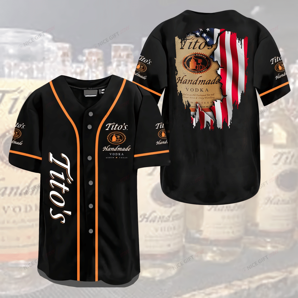Tito's Handmade Vodka American Flag Baseball Jersey
