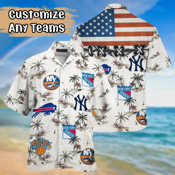 New York Sports Teams US Flag 2022 Hawaiian Shirt