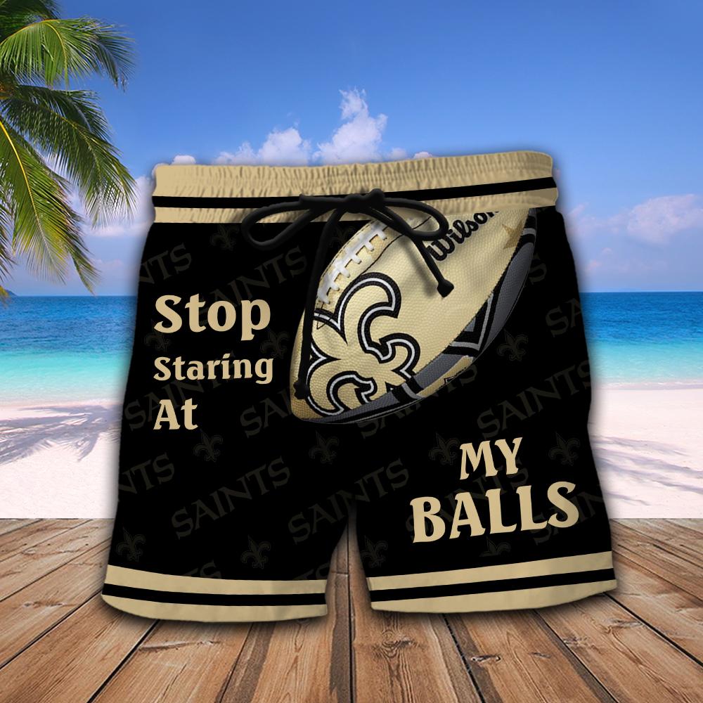New Orleans Saints NFL Stop Staring At My Balls Men Short
