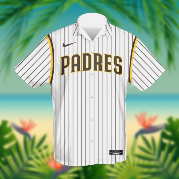 San Diego Padres MLB White Personalized Hawaiian Shirt