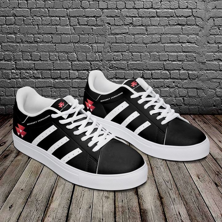 Massey Ferguson Black And White Stan Smith Low Top Shoes