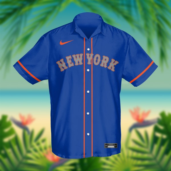 New York Mets MLB Blue Personalized Hawaiian Shirt