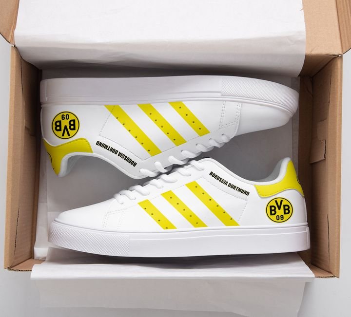 Dortmund Yellow And White Stan Smith Low Top Shoes