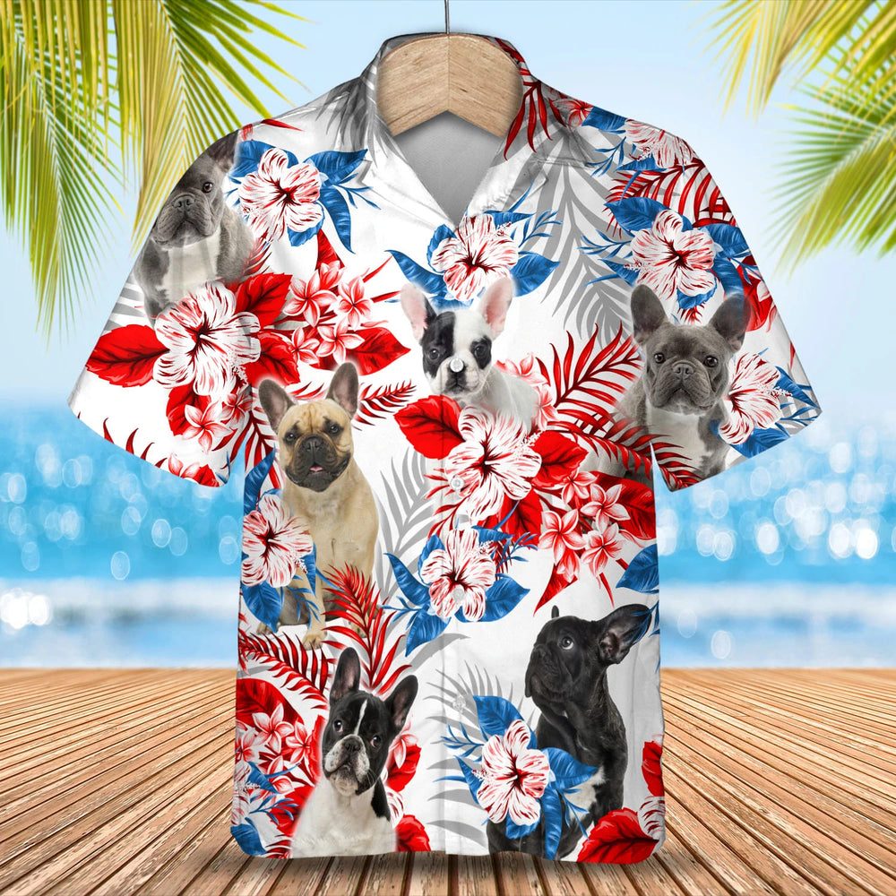 English Springer Flower American Flag Hawaiian Shirt