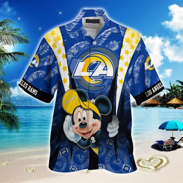 Los Angeles Rams NFL Mickey Mouse Hawaiian Shirt