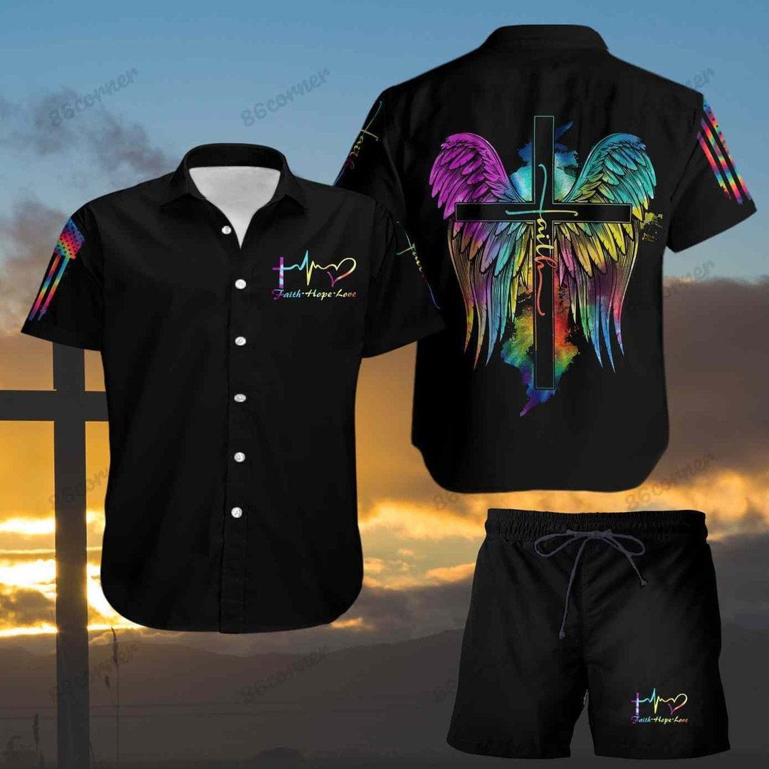 LGBT Pride Faith Hope Love Hawaiian Shirts