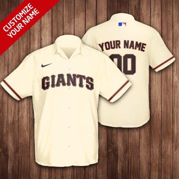 San Francisco Giants MLB Cream Personalized Hawaiian Shirt