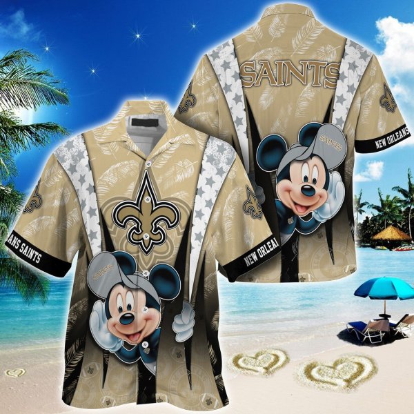 New Orleans Saints NFL And Mickey Hawaiian Shirt