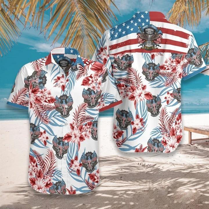 Proud Veterans American Military Hawaiian Shirt
