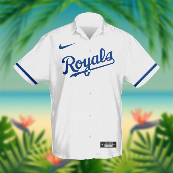 Kansas City Royals MLB White Personalized Hawaiian Shirt