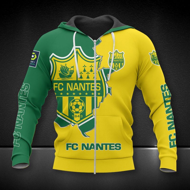 FC Nantes 3d all over printed hoodie