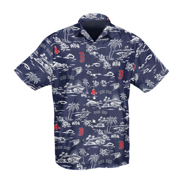Boston Red Sox MLB Palm Tree Hawaiian Shirt